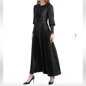 BLISS SATIN RUCHED PLEAT DRESS women’s size XXS , fits like a size XS